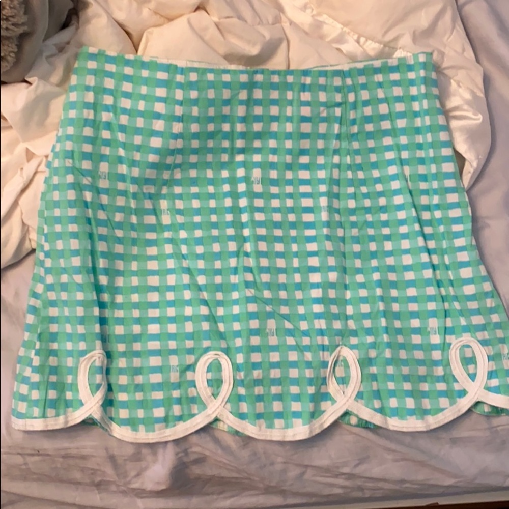Mini skirt with checkered print